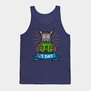 Vintage Retro Funny Knight Holding Pi Symbol Meme Gift For Pi Day Tank Top